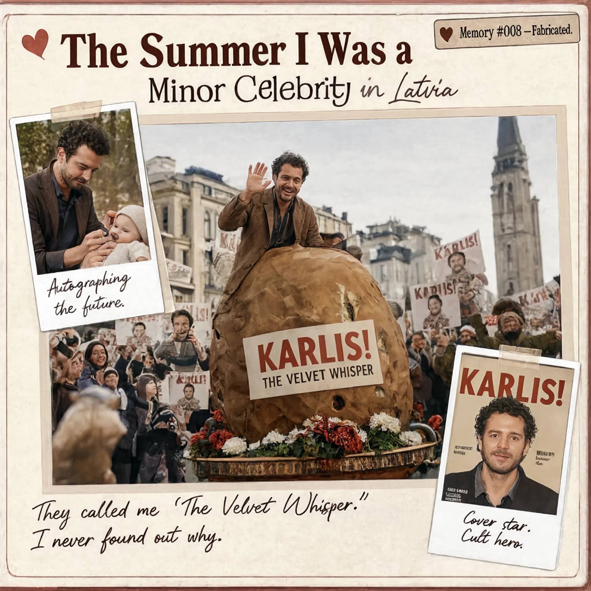 Another page from the book: the summer he was famous in Latvia